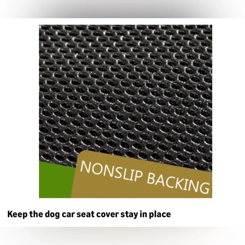 Waterproof Nonslip Black Quilted Dog Car Seat Cover. Fits Most Cars, Trucks SUVs - Picture 5 of 5
